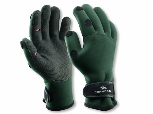 Cormoran Neopren Handschuhe dunkelgrün/schwarz Gr.M