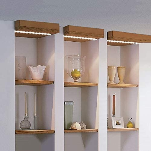 Dapo 3x LED-Lichtleiste Lichtfarbe kaltweiß, je 30 cm, inclusive je 12 LEDs, 0,8 W, Küchen-Regal-Unterbau-Wand-Schrank-Möbel-Schaufenster-Licht-Stab-Leiste-Stick-Leuchte-Lampe