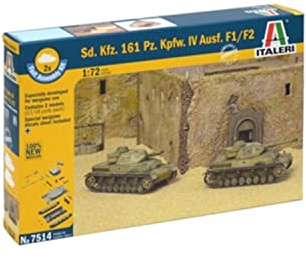 Italeri 510007514 - 1:72 Sonderkraftfahrzeuge 161, Panzerkampfwagen IV F1 Fast Assembly Kit, Beige
