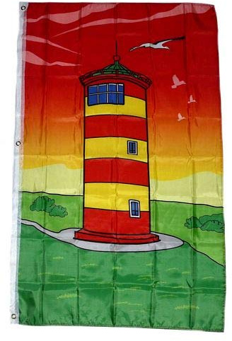 Fahne/Flagge Leuchtturm Pilsum NEU 90 x 150 cm