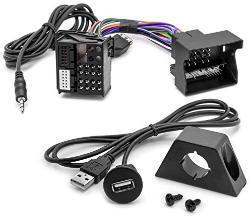 Adapter Universe Adaptateur USB AUX in Jack 3,5 mm MMT Kit de câbles d'installation Radio Compatible avec Man TGX TGS