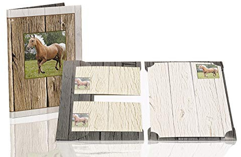 Rössler Kinder Briefpapier mit Umschlag | Pferde Mädchen Geschenk | Schreibset Kinder | Pferde Motivpapier | Briefpapier Mädchen und Jungen | 185 x 260 x 9mm | 1 Stück | Motiv: Bonnie