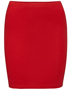 con-ta Damen Schlauchrock, vielseitiges Basic tragbar als Rock, Top, Unterrock, Minirock oder Shirtverlängerung, glatte Optik ohne Seitennähte, für Büro und Freizeit, Gr. S – XXL
