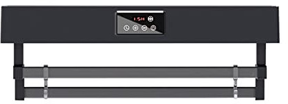 WRJAHCG Scaldasalviette Elettrico,Scalda Bagno da Muro Scaldasalviette con Timer 500w Scaldasalviette Elettrico con Termostato Asciuga Elettrico Portatile 600mm*175mm*210mm,Nero