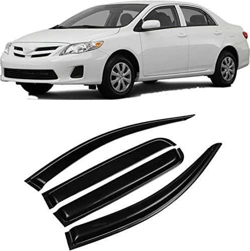 DIOTTI 4 Piezas Deflector Ventana Lateral para Corolla 2007-2013, Visera Ventana Lateral Coche Toldos Ventilación Visera Ventana Lateral