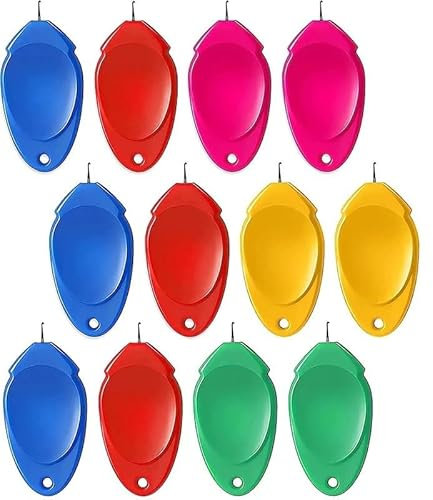 12 Uds enhebrador de Agujas máquina de Coser a Mano enhebrador de Agujas Ojo pequeño Herramientas de Costura for máquina de Coser Manualidades DIY (Color : Red, Size : 12Pcs)