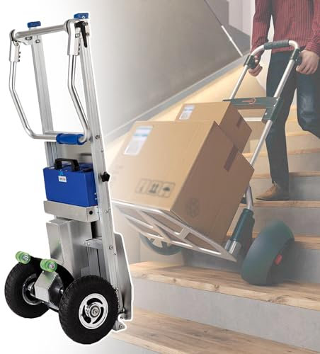 Electric Stair Climbing Hand Trucks, Stair Climber-Lift 200kg Max Load,Heavy Duty Hand Truck Motorized for Stairs Moving Furniture Appliance