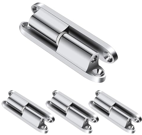 4 Pezzi Cerniere a Scomparsa per Porte Pesanti in Legno e Metallo - Antiruggine con Foro, Ideali per Finestre e Mobili da Avvitare (8cm)