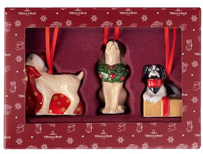Villeroy & Boch – Nostalgic Ornaments Ornamente Weihnachten Bunt, Weihnachtsdekorationen Hunde, Deko Weihnachten, Figuren, Anhänger, Baumschmuck, Porzellan und Kunststoff