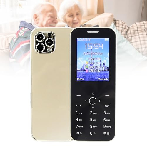 Telefoni Cellulari di Base per Anziani e Bambini, Telefoni Stupidi Sbloccati, Telefoni Cellulari Senza Internet - con Pulsanti Grandi, MP3, MP4, Fotocamera, Torcia Elettrica, SOS,Gold