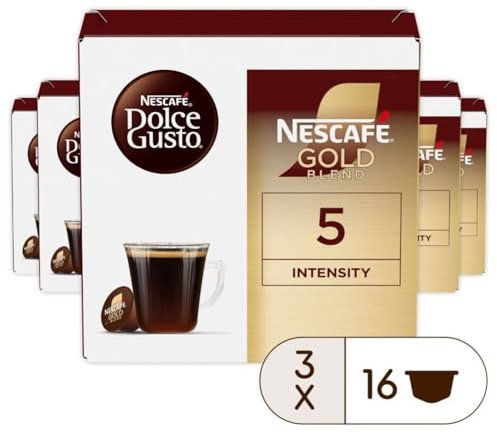 NESCAFÉ Dolce Gusto | NESCAFÉ Gold Blend | Black Cup | 16 Coffee pods | 3 Packs | 48 Cups