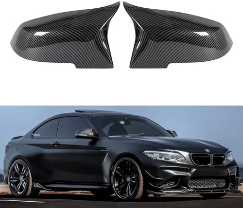 autozen Rückspiegel Abdeckung für F20 F22 F23 F30 F31 F32 F33 F36 F87 M2 X1 E84 Door, Carbon Schwarz