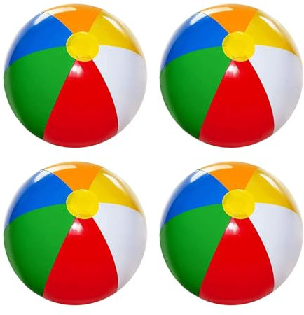 Ycfish 4 Pcs Beach Ball pool toys, Inflatable Beach Toys, Holiday Swimming Pool Party Toys beach balls inflatable water balloons Toys for Outdoor Activity, Water Games, Swimming Pool Beach