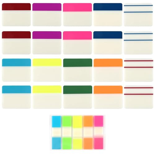21 Stück Post It Transparent,Post It Klein,Haftnotizen,Seitenmarker,Transparente,Selbstklebend,Durchsichtige Seitenmarker,Haftmarker,Bookmarks,Page Marker für Study Schreibwaren,Studium Must Haves