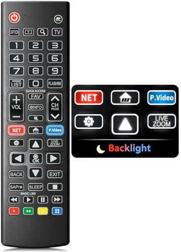 Backlit Remote for LG Smart TV, Universal Replacement for All LG TV Remote Control for Easy Nighttime Use.1-Year Warranty.