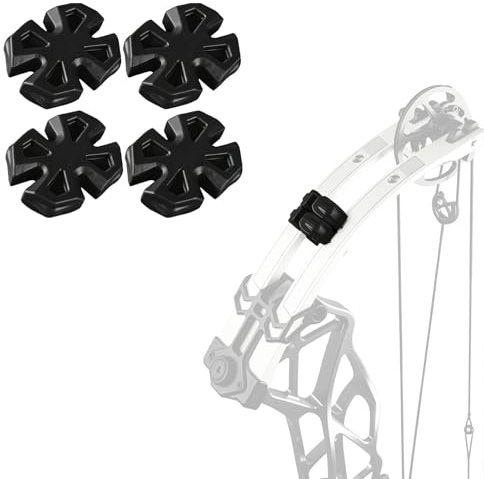 4 St. Dämpare för Bågskytte, Vibrationsdämpare Av Gummi i Delad Utformning, Tillbehör för Målskytte, Utomhusjakt och Skytte(Black)