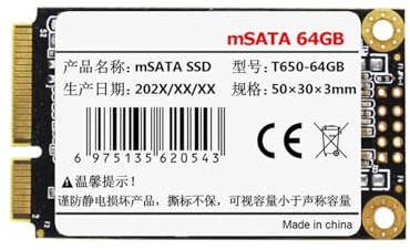 WUKUBO MSATA SSD 32 GB 16 GB 64 GB Disco a stato solido interno Mini unità SATA for PC portatile(Msata SSD 128GB)