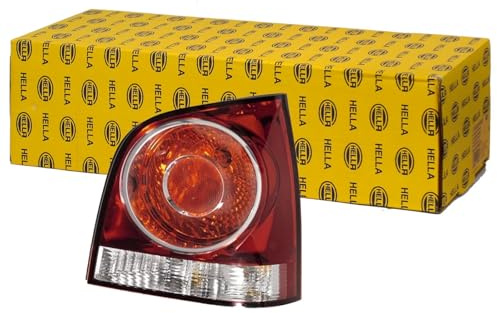 HELLA 2VP 965 303-081 Rückleuchte - glasklar/rot - VW Polo (9N_) - ECE | Kompatibel mit: VW POLO