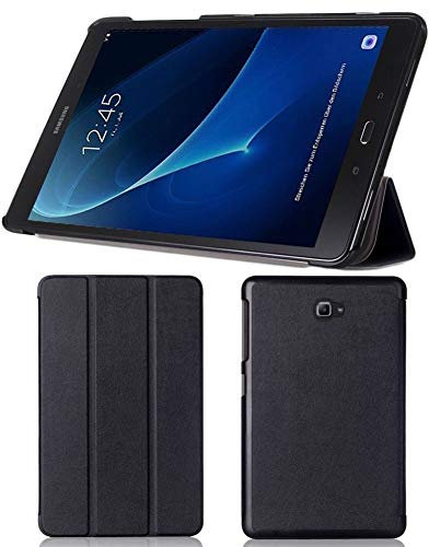 NAUC Hülle für Samsung Galaxy Tab A6 10.1 2016 Tablet Tasche Case Cover Schwarz Etui