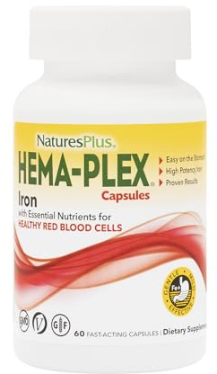 Nature's Plus - Hema-Plex - 60 Vegetarische Kapseln