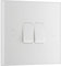 BG Electrical - Interruttore doppio da parete, 2 vie, bordo quadrato, serie Nexus 900, bianco stampato, 20A, 16AX, 942
