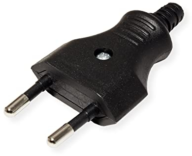 BACHMANN 900.002 Euro Flachstecker sw Schraubanschluss lose