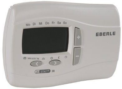 EBERLE 053720141900 Eberle Instat Plus 3 R Uhrenthermostat Raumtemperaturregelung, Aktivweiß, Weiß