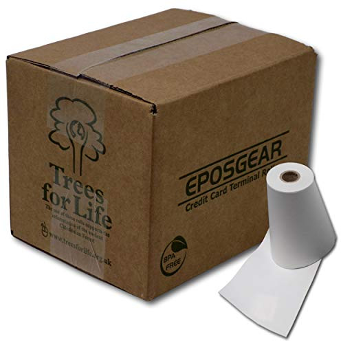 EPOSGEAR® 57mm x 30mm 57x30 Thermal Paper Till Cash Register Credit Card PDQ Swipe Chip and Pin Machine Receipt Printer Rolls - BPA Free - Compatible with Ingenico, Verifone and More (5)