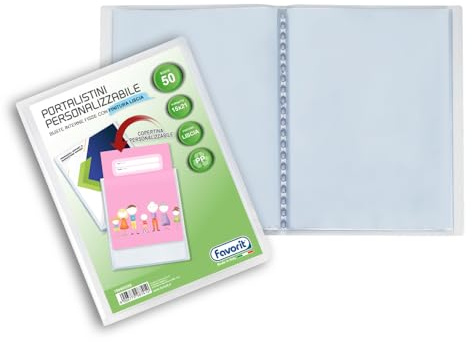 Favorit Portalistino Personalizzabile 50 Buste Lisce 15 x 21 cm Trasparente