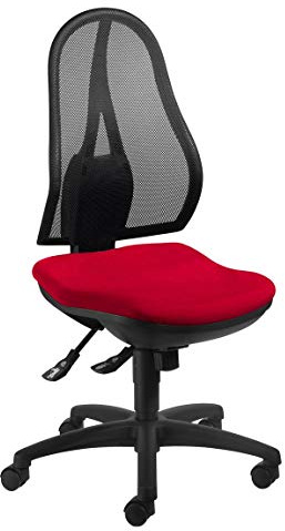 Topstar OP200G21 Open Point SY, kontorsstol, skrivbordsstol, ergonomisk, överdrag röd, 11 x 48 x 48
