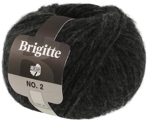 LANA GROSSA Brigitte Nr.2 | Edle Netzgarnstruktur aus Alpaka und Baumwolle | Handstrickgarn aus 47% Alpaka, 45% Baumwolle & 8% Schurwolle | 50g Wolle zum Stricken & Häkeln | 140m Garn FB 14