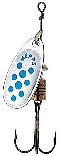 Mepps – Cuchara Comet de plata con punto azul x1 T1