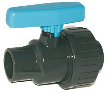well2wellness® PVC-Kugelhahn als Uniblock mit 2 x Klebemuffe 40mm (200005-3)