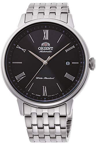 Orient Automatik Herren Armbanduhr aus Edelstahl in der Farbe Silber-Schwarz 42mm, Wasserdichtigkeit: 5Bar, RA-AC0J02B10B