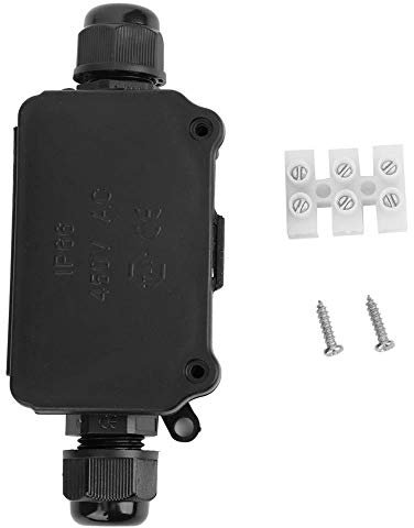 4 Pcs IP66 Waterproof Junction Box, 2-Way Outdoor Electrical Cable Wire Connectors, Black Extension Cable Connectors Junction Boxes, for Indoor And Outdoor Electrical