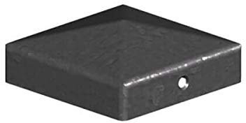Haven Heritage Pyramid Square Black Metal Fence Post Caps - 3 75mm Post Top (2X Post Tops)