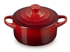 Le Creuset Mini cocotte redondo de gres, 14 onzas, cereza