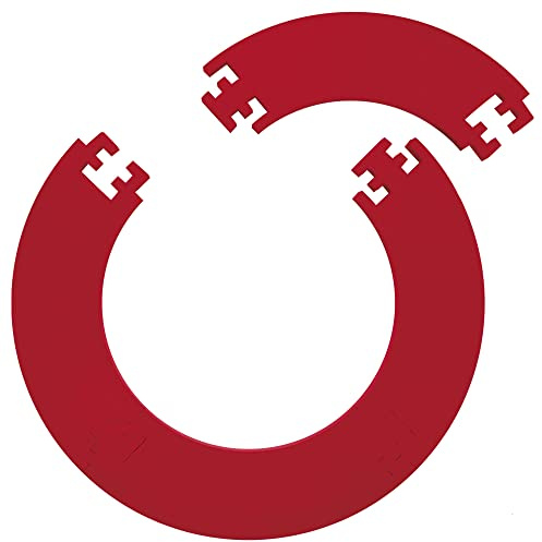 Designa | Dartboard Surround | Lightweight Durable EVA Jigsaw Ring for Wall Protection | Red.