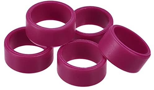 sourcing map Silicone Rubber Bands Rings Non-slip 1 Red for Wrapping Paper, Cord Wraps, Bundle 5pcs