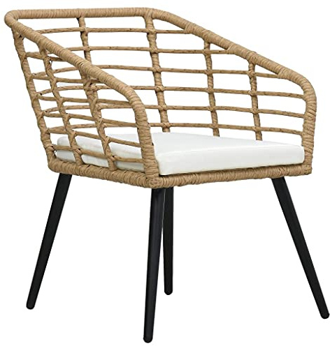 vidaXL 3-TLG. Bistro-Set Poly Rattan Eiche