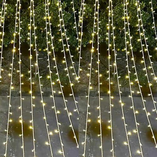 Led Lichterkette Außen und Innen, 30M 300 LED Lichterkette mit 8 Leuchtmodis, mit Stecker Lichterkette IP44 Wasserdich für Party Deko Weihnachten, Party Hochzeit,Spannung 31V, Warmweiß