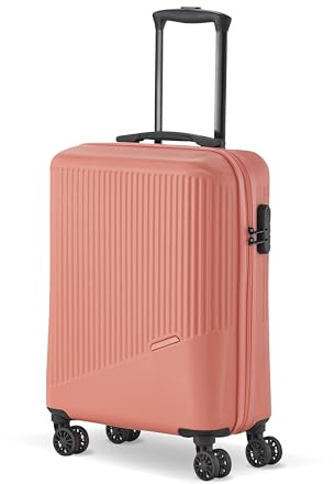 Travelite Handgepäck Koffer Bali Größe S, 55x39x20 cm, 2,5 kg, leicht | kratzfester ABS Hartschalenkoffer, Bordtrolley für Condor, Ryanair & Lufthansa, 4 Doppelrollen, Zahlenschloss, Trolley klein