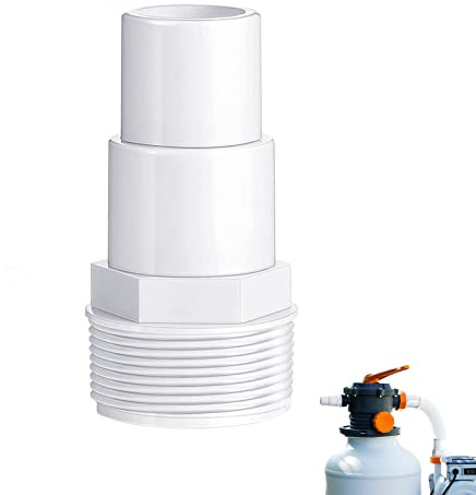 Hekasvm Adaptateur à Visser 1-1/2 - Raccord Tuyau Piscine - Emboîter Diam 32/38 Mm - Universel Accessoires Filtres Et Pompes De Piscine (Lot de 1)