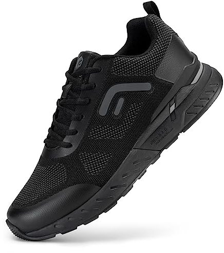 FitVille Scarpe da Camminata Uomo Pianta Larga Sneakers Ginnastica Casual Sportive Scarpe da Corsa Running Larghe Jogging Nero 46 EU X-Larga