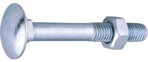 Boulon Japy - Viswood - Tête ronde collet carré - TRCC - Acier zingué - 8 x 100/22 mm - Boîte de 100