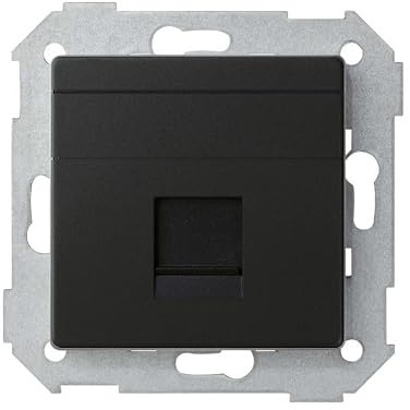Simon - Tecla Toma RJ45, Serie 82 Concept, Compatible con Las Series 75, 31, 82 y 88, Fácil de Instalar, Efecto Mate Antihuellas, Color Negro