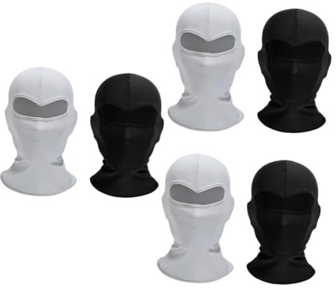 JECOMPRIS 6stücke Outdoor Schutzmaske Für Radfahren Und Sport Uv-schutz Kopfbedeckung Atmungsaktivem Eis-seidenmaterial Für Sommeraktivitäten Wie Laufen Und Wandern Schwarz