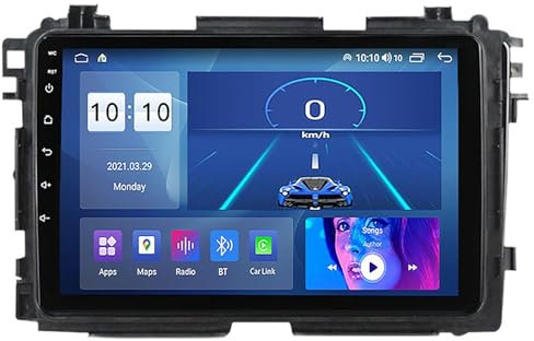 PLOKM Pantalla de 9 pulgadas Android 12 Navegación GPS para Honda HR-V XRV 2013-2018, con 4G 5G WIFI SWC Carplay Sistema de Reproductor Estéreo de Radio de Coche Reproductor Estéreo M100S
