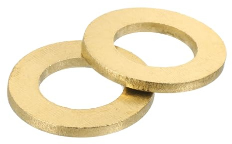 QUARKZMAN M16 Unterlegscheibe, 10 Stück Messing Ring Unterlegscheiben 30mm OD 2,5mm dick Metall Dichtungsring für Schrauben Bolzen Muttern