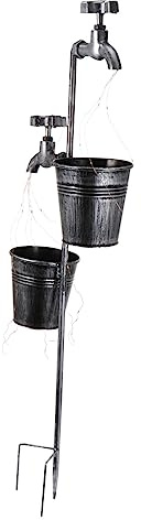 BESPORTBLE 1pezzi Lampada Solare Da Giardino Con Design Rubinetto Luminosa Decorativa Per Esterni Lampione Per Prato e Vaso Di Fiori Elegante Illuminazione Retro Per Cortile e Giardino